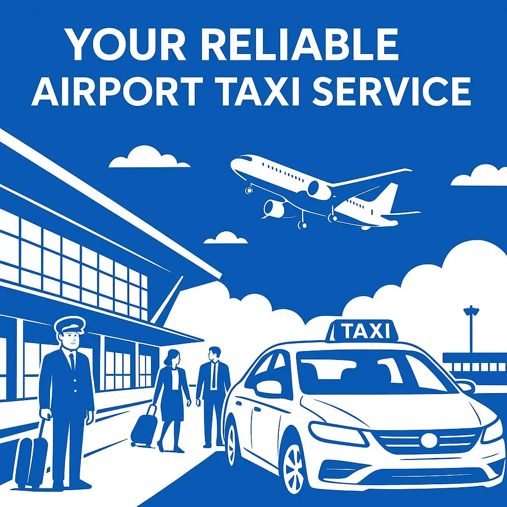 Birmingham airport taxi parked outside terminal